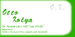 otto kolya business card